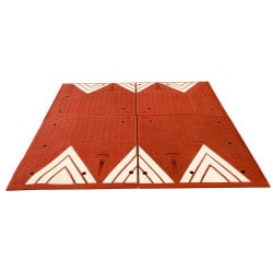 Coussin berlinois en caoutchouc pour voie publique H.6.5 cm