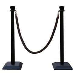 Kit 2 poteaux à corde PVC avec cordon tréssé