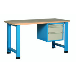 Bloc tiroirs suspendu pour établi d'atelier type L
