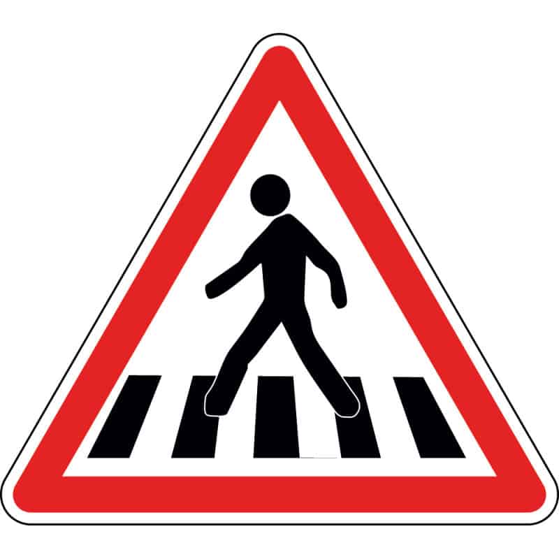 Panneau passage pour piétons - A13a