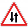 Panneau circulation dans les deux sens - A18