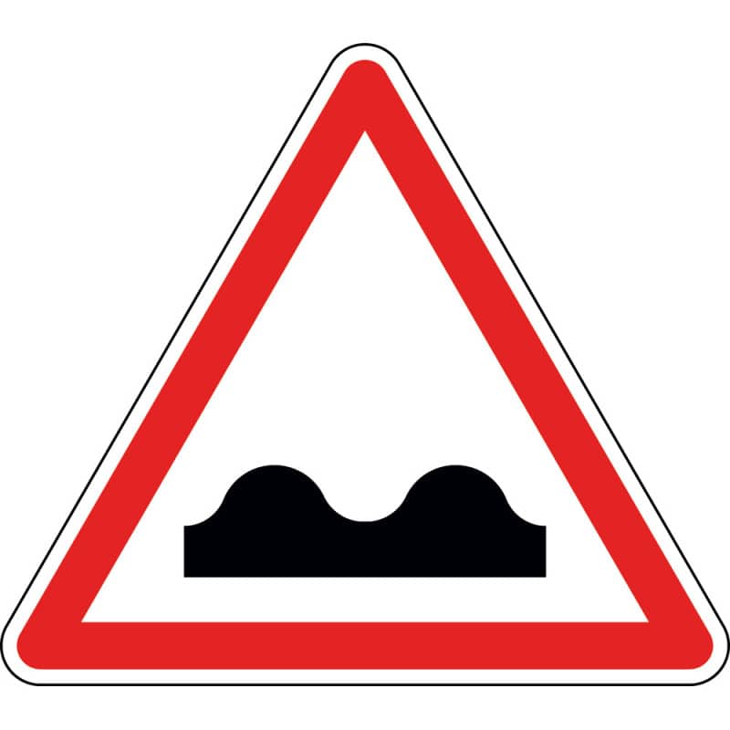 Panneau cassis ou dos-d'âne - A2a