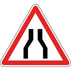 Panneau chaussée rétrécie - A3