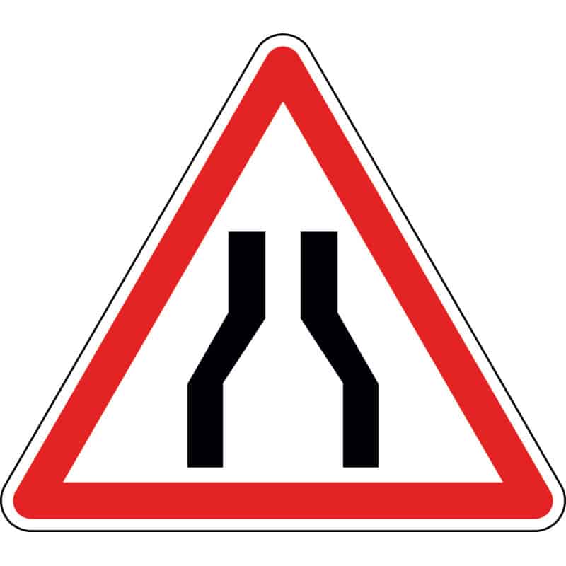 Panneau chaussée rétrécie - A3