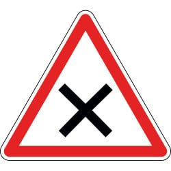 Panneau intersection à priorité à droite - AB1