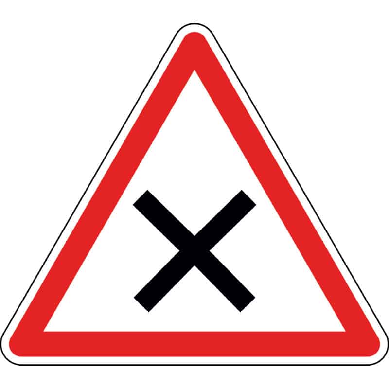Panneau intersection à priorité à droite - AB1