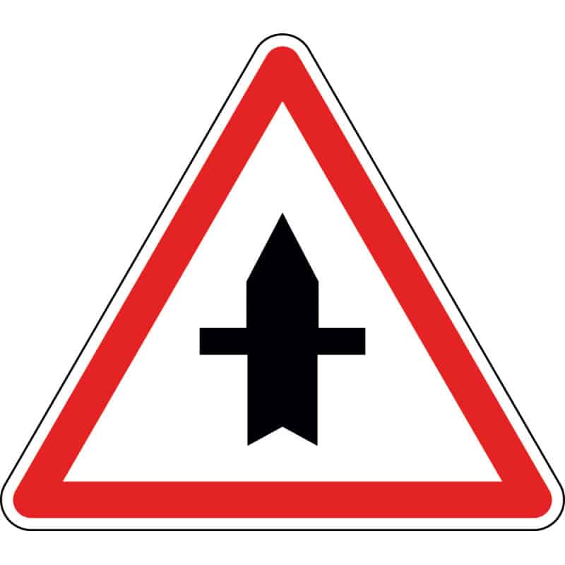 Panneau intersection à priorité ponctuelle - AB2