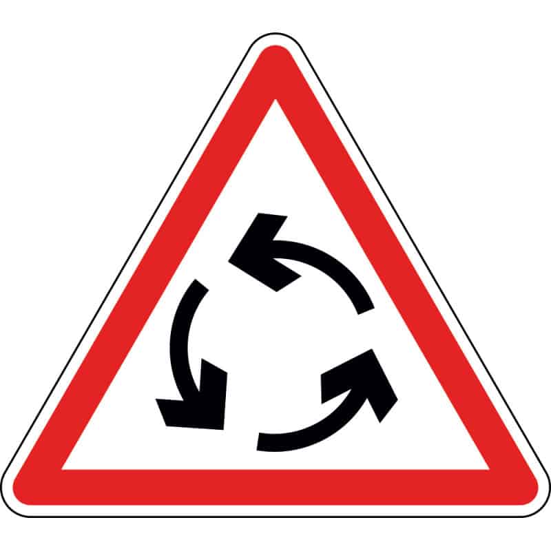 Panneau carrefour à sens giratoire - AB25