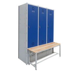 Vestiaire salle de sport avec banc - Gym