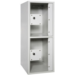 Colonne avec grands casiers consigne vitrés modulable Supermarché