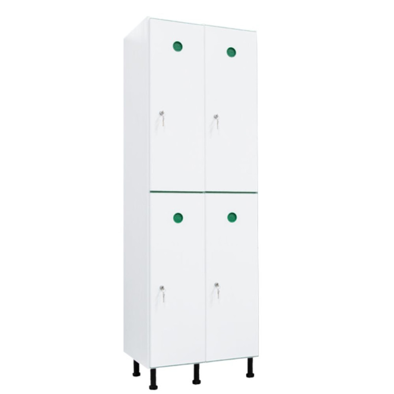 Vestiaire plastique PVC 2 cases anti bactérien PT