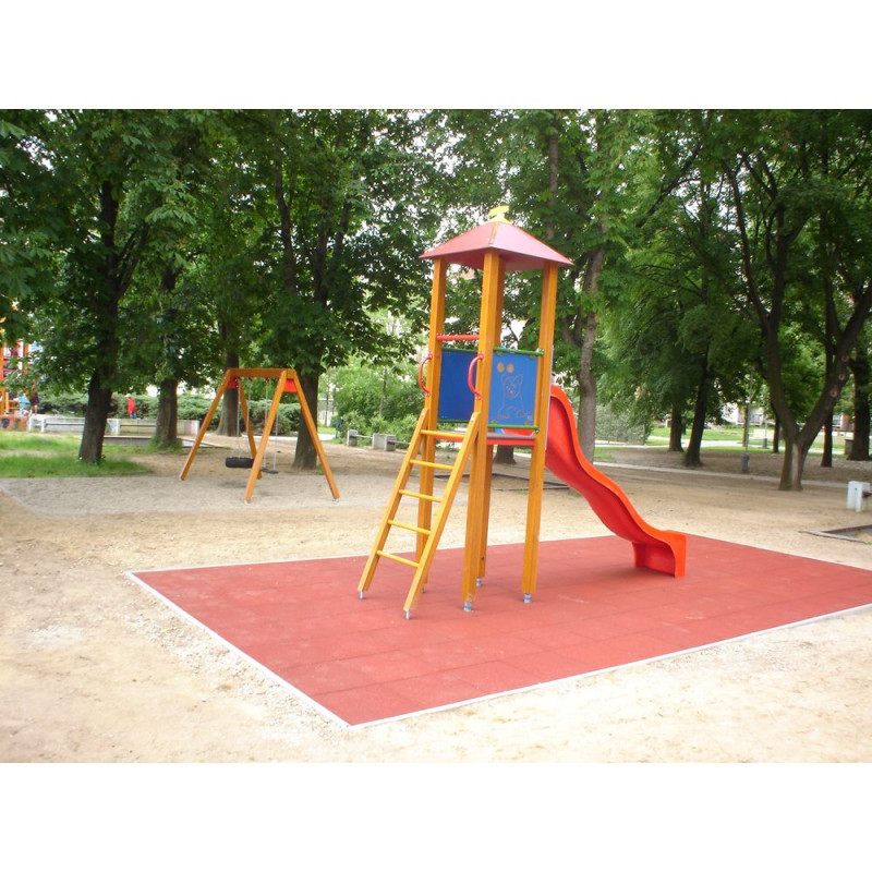 Dalle de sol amortissante aire de jeux - 100x100 cm