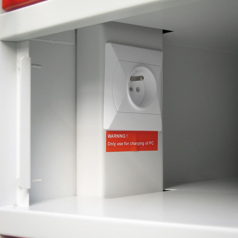 Colonne électrifié 5 casiers avec prise électrique - Smartphone, PC, tablette