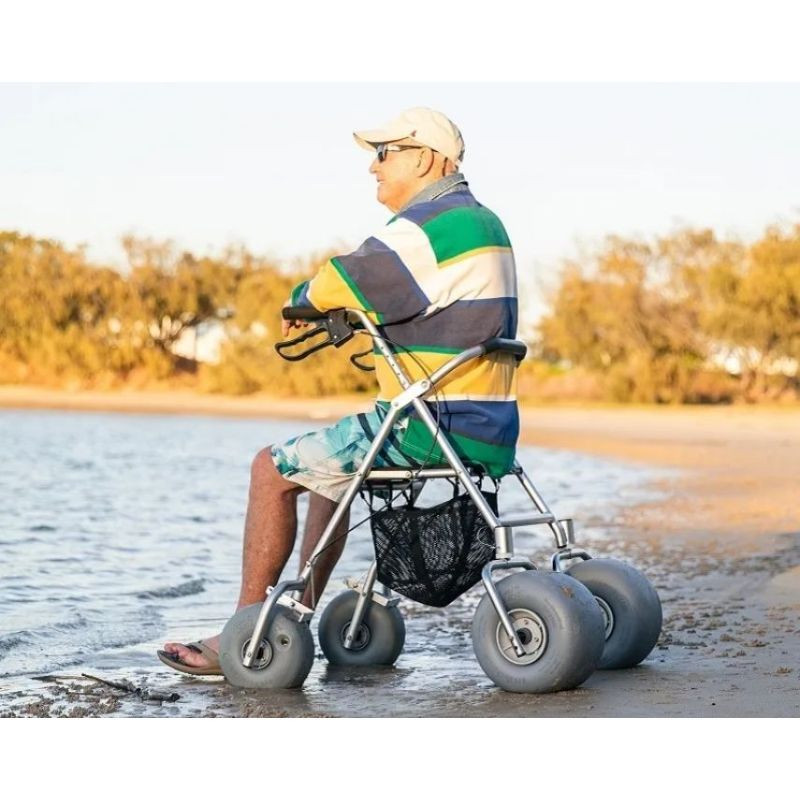 Déambulateur roulant de plage et tout-terrain pour PMR