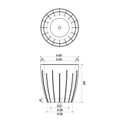 Jardinière en béton Héra
