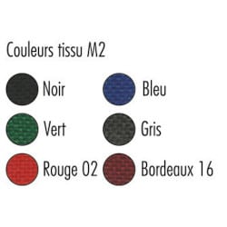 Siège poutre Iso, assise et dossier tissu M4