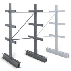 Rayonnage à bras 2 côtés Cantilever - Charge légère