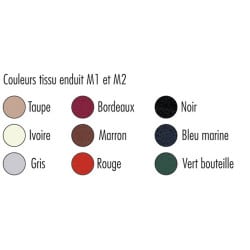 Siège poutre Iso, assise et dossier tissu enduit M2