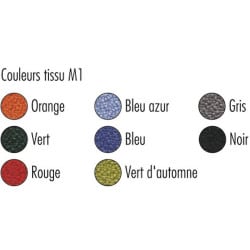 Siège poutre Iso, assise et dossier tissu M1