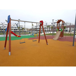 Balançoire bois et métal - Madera 2 assises classiques