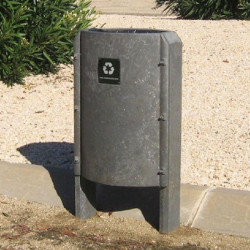 Corbeille de ville en plastique recyclé - Elipsis 50