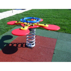 Jeu sur ressort Fleur - 4 enfants