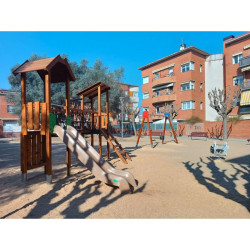 Pack aire de jeux 3 structures - Area Leto 75 m²