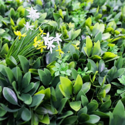 Mur végétal artificiel - Feuillage Verdoyant