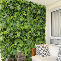 Mur végétal artificiel - Feuillage Exotique