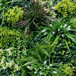 Mur végétal artificiel - Feuillage Luxuriant