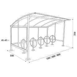 Abri vélos et motos Sienne