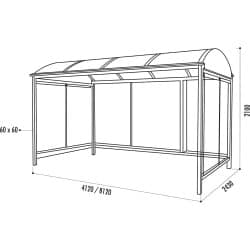 Abri vélos et motos Crémone