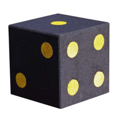 Dé géant en caoutchouc pour aire de jeux