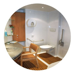 Miroir plat incassable pour sanitaire collectif