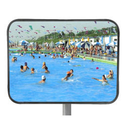 Miroir de surveillance piscine en inox