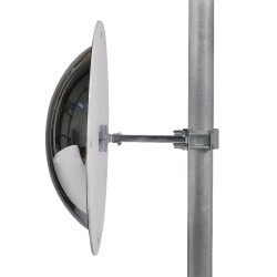 Miroir entrepôt et logistique 180° noir et jaune - Prémium