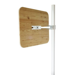 Miroir de rue autorisé sur voie publique cadre bois en Mélèze