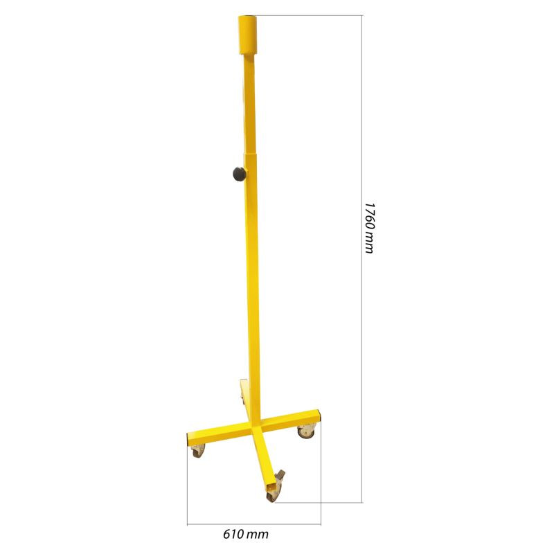 Pied réglable en hauteur et sur roulettes pour miroir multiusage