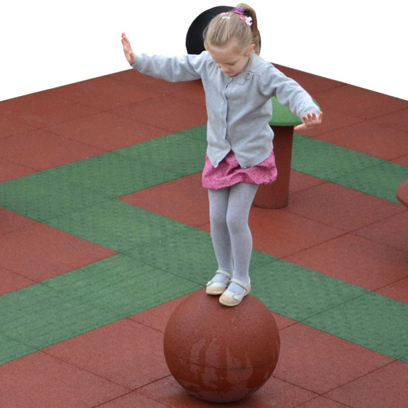 Hexdalle boule d'équilibre 43 cm en caoutchouc pour aire de jeux