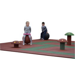 Hexdalle boule d'équilibre 43 cm en caoutchouc pour aire de jeux