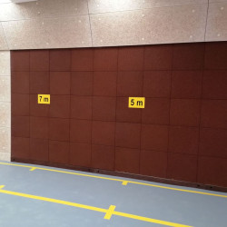 Mur anti ricochet en caoutchouc pour stand de tir