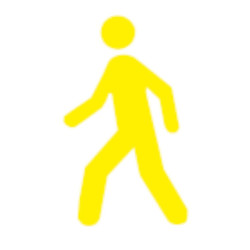 Adhésif de marquage au sol extérieur - Figure de marche