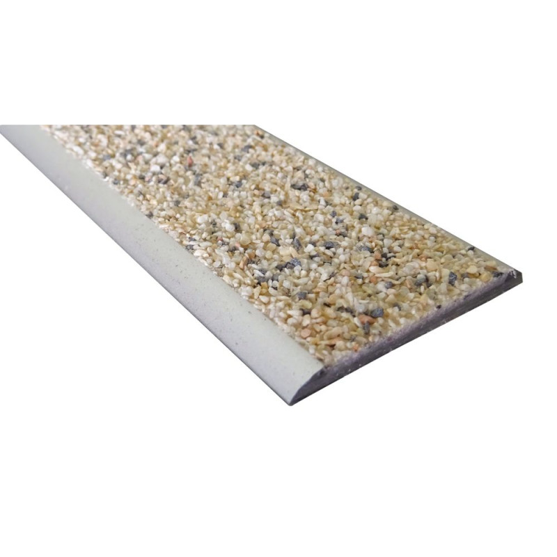 Nez de marche plat alu minéral