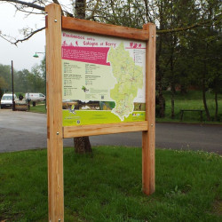 Planimètre en bois pour affichage publicitaire libre