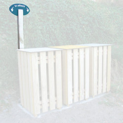 Mât central avec panneau tri sélectif