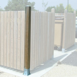 Panneau cache conteneur en bois