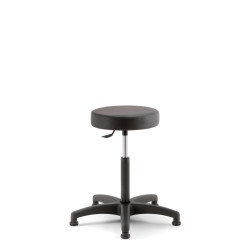Tabouret technique ergonomique DUKE SOFT - similicuir noir