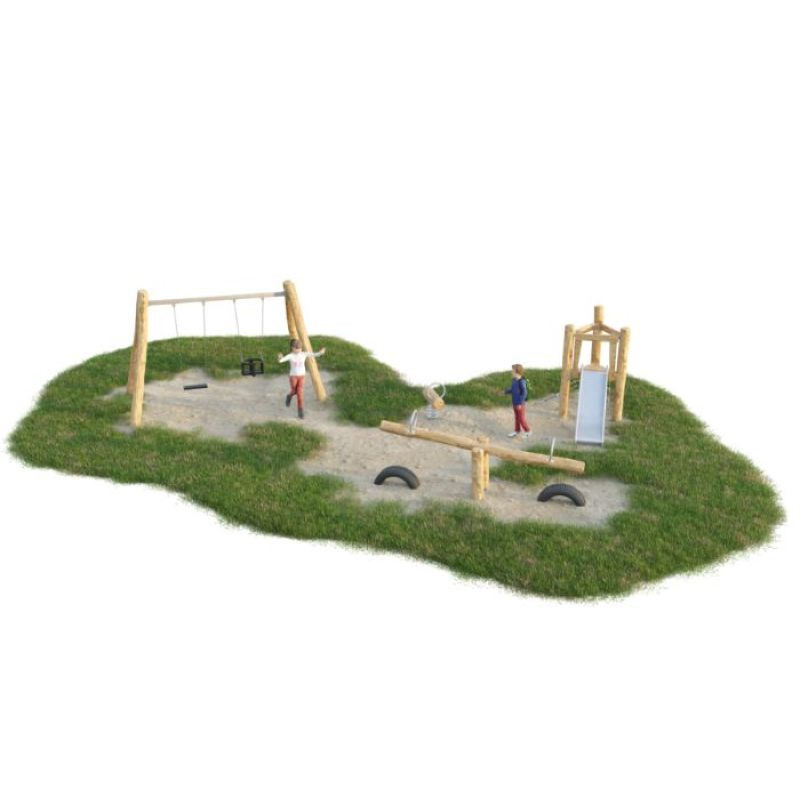 Pack aire de jeux 3 modules - Benito Area Roy 70 m²