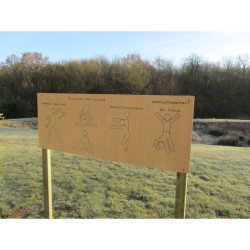 Panneau échauffement pour parcours sportif