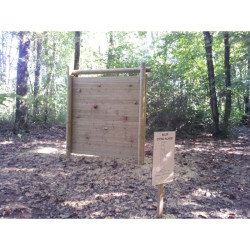 Mur d'ecalade 2 faces pour parcours sportif